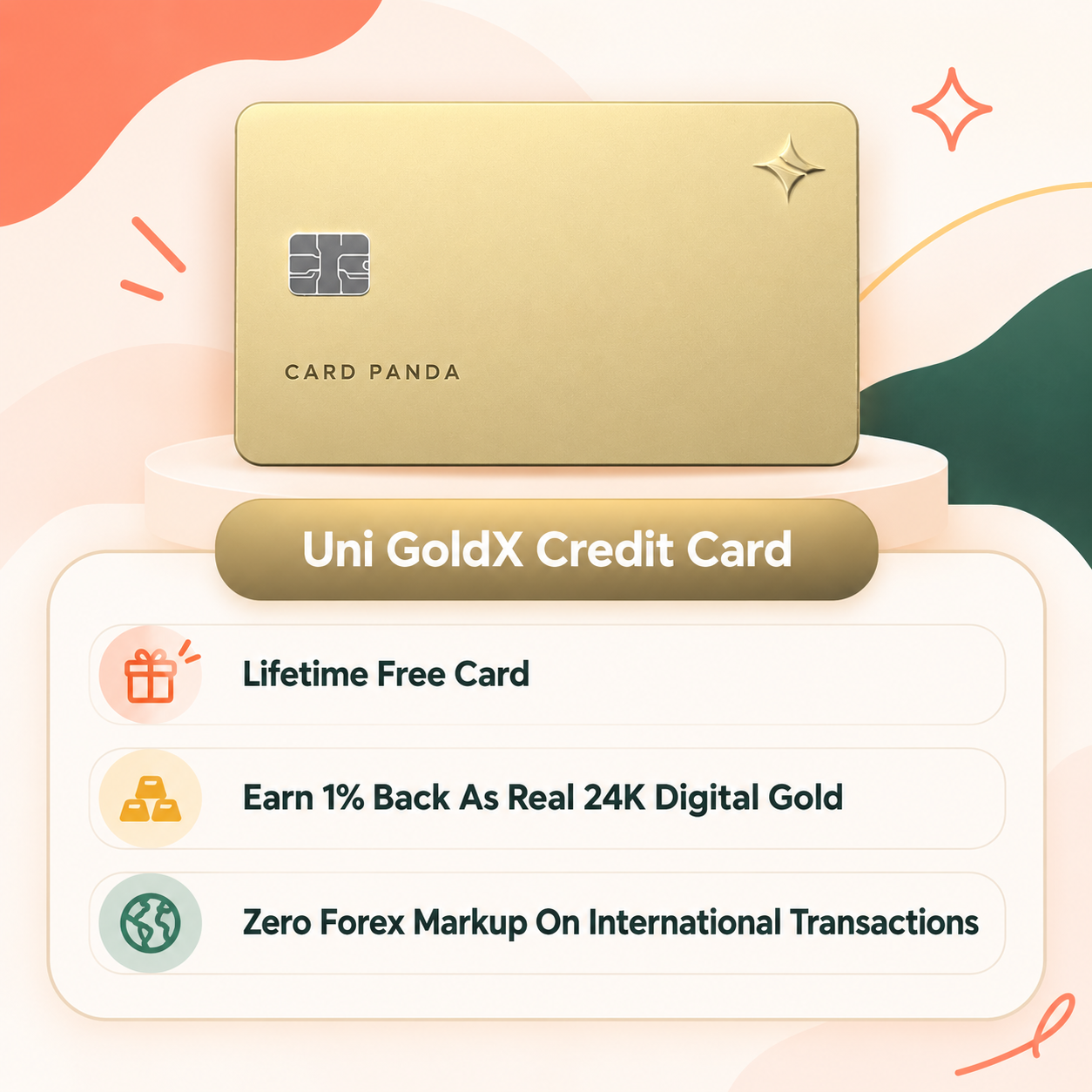 Uni GoldX Credit Card highlights