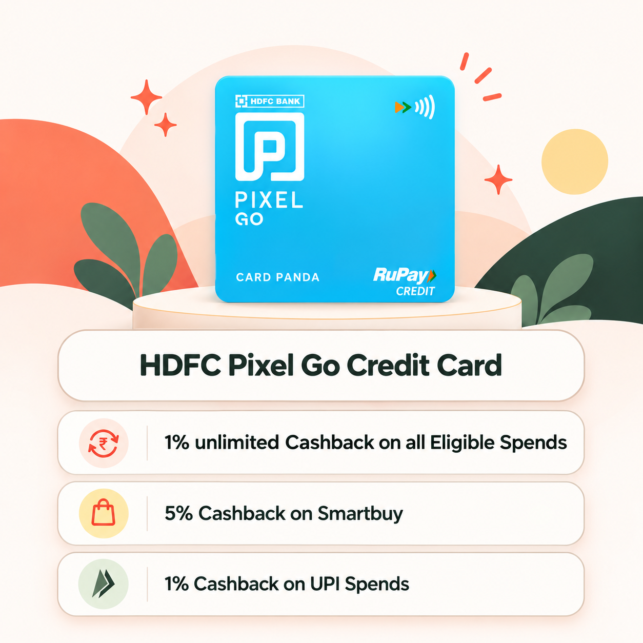 HDFC Pixel Go Credit Card highlights