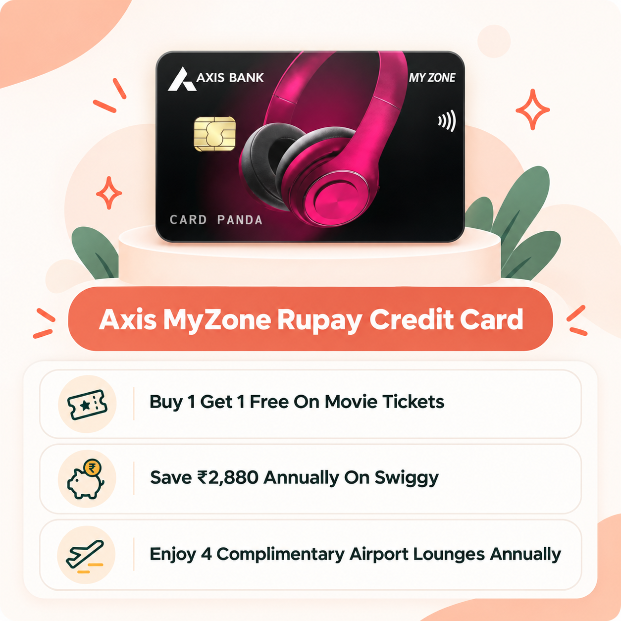 Axis MyZone RuPay Credit Card highlights