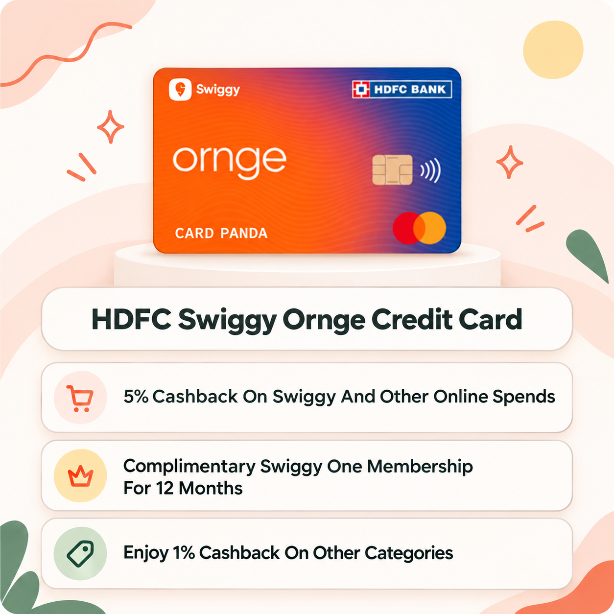 HDFC Swiggy Ornge Credit Card highlights