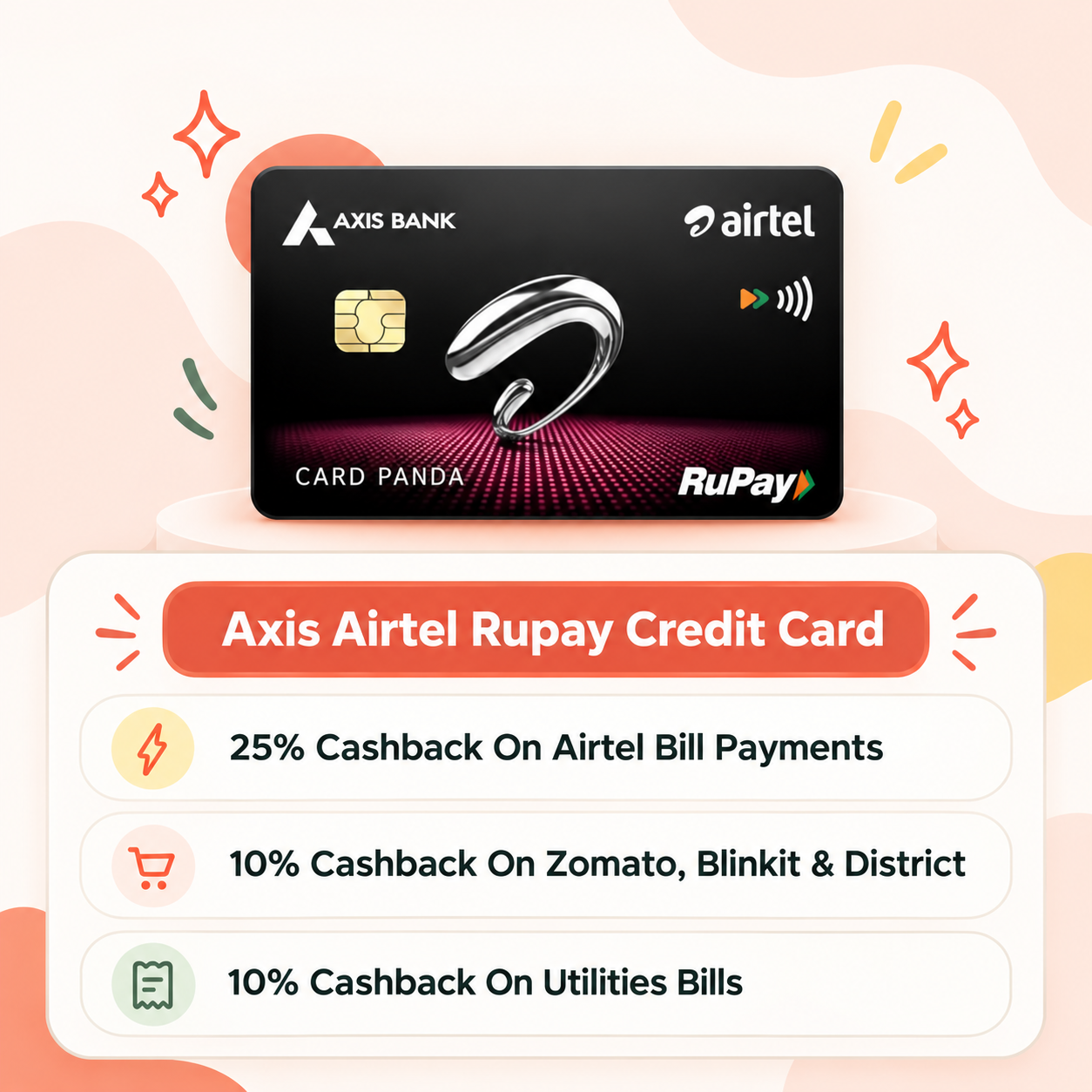Airtel Axis RuPay Credit Card highlights